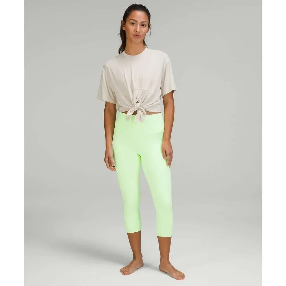 Lululemon Modal-Silk Blend Tie-Front Yoga T-Shirt